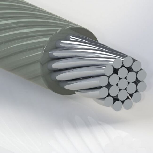 0.125 Inch (in) Nominal Cable Diameter Commercial Nylon Coated Galvanized Steel Cable - Image 1