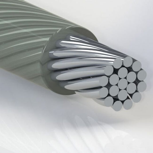 0.125 Inch (in) Nominal Cable Diameter Commercial Nylon Coated Galvanized Steel Cable - Image 1
