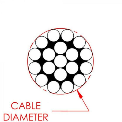 0.094 Inch (in) Nominal Cable Diameter 1 x 19 Commercial Bare Galvanized Stee Cable - Image 2