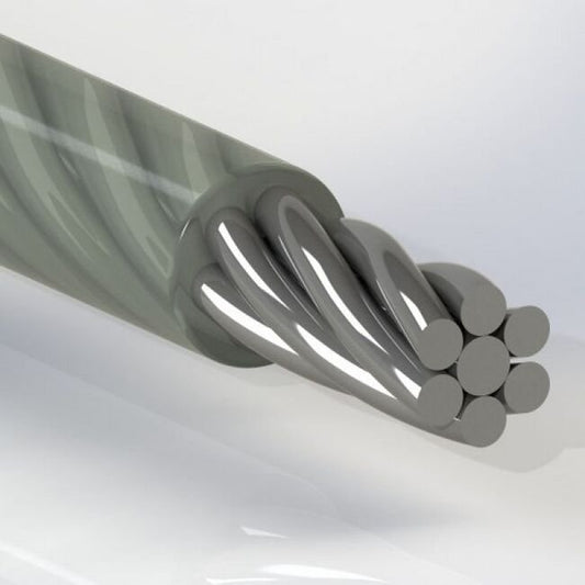 0.016 Inch (in) Nominal Cable Diameter 7 x 49 Commercial Coated Stainless Steel Cable - Image 1