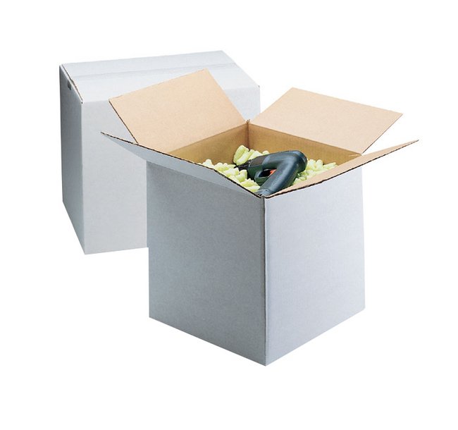 White 200lb Test Single Wall Corrugated Box - 12x10x8 in - Image 1