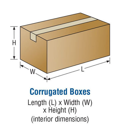 200 lb Test Single Wall Kraft Corrugated Box - 11-1/4x8-3/4x12 in - Image 3