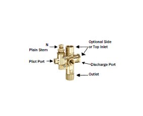 30 CFM N-Series Piloted Discharge Check Valve with Hand Unloader Stem - Image 1