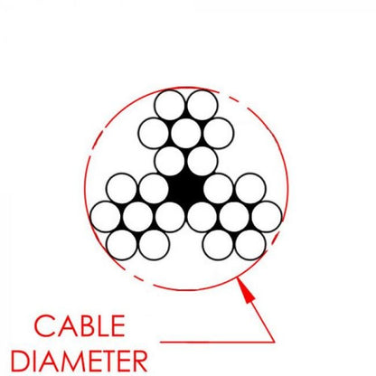 0.030 Inch (in) Nominal Cable Diameter 3 x 7 Military Speciation (MS) Bare Stainless Steel Cable - Image 2