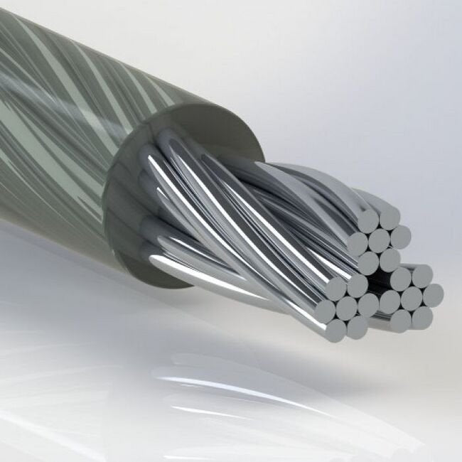0.032 Inch (in) Nominal Cable Diameter Coated Military Speciation (MS) Galvanized Steel Cable - Image 1