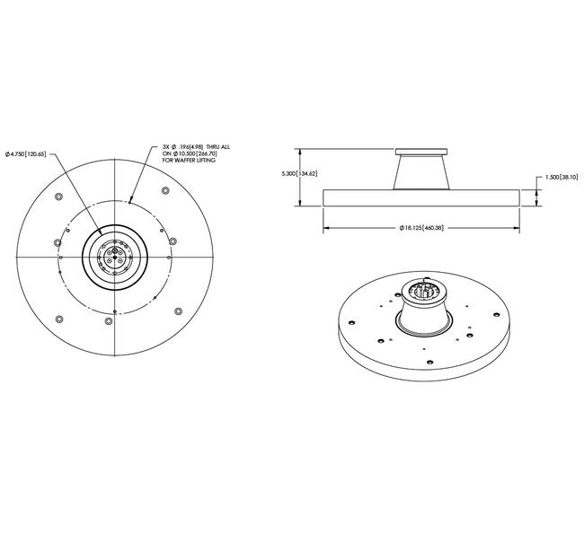 450mm Aluminum Pedestal Heater for Wafer Fabrication - Image 2
