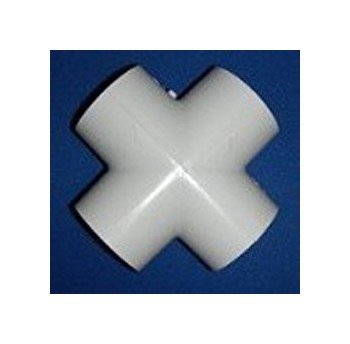 3 Inch PVC Cross Fitting - Size 4 Ports, SCH 40, USA-Made - Image 1