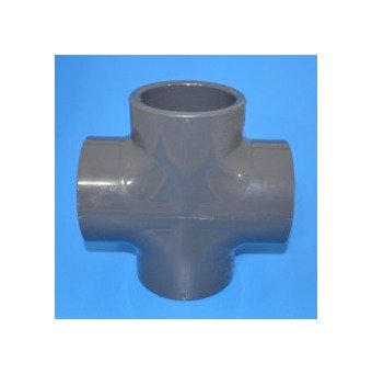 3 Inch PVC Cross Fitting - 4 Ports, Schedule 80, USA Made - Image 1