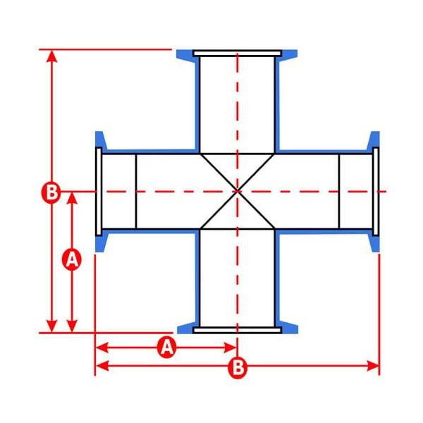 KF-25, 4-Way Cross Fitting - Image 2