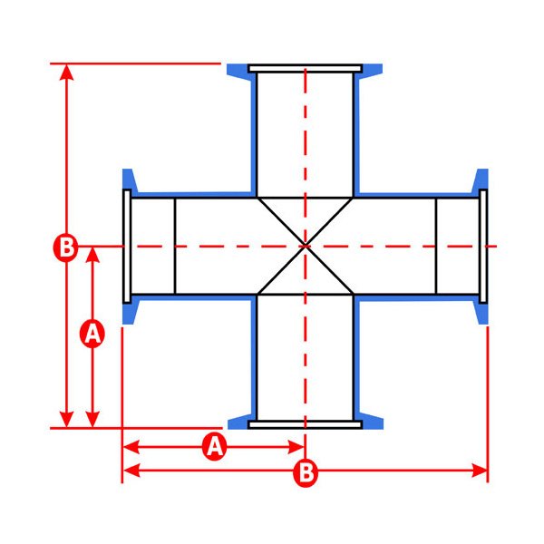 KF-40, 4-Way Cross Fitting - Image 2