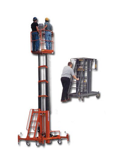 VMR-24-DC, 1330 Pound (lb) Weight, 500 Pound (lb) Capacity Two Person Manlift - Image 1