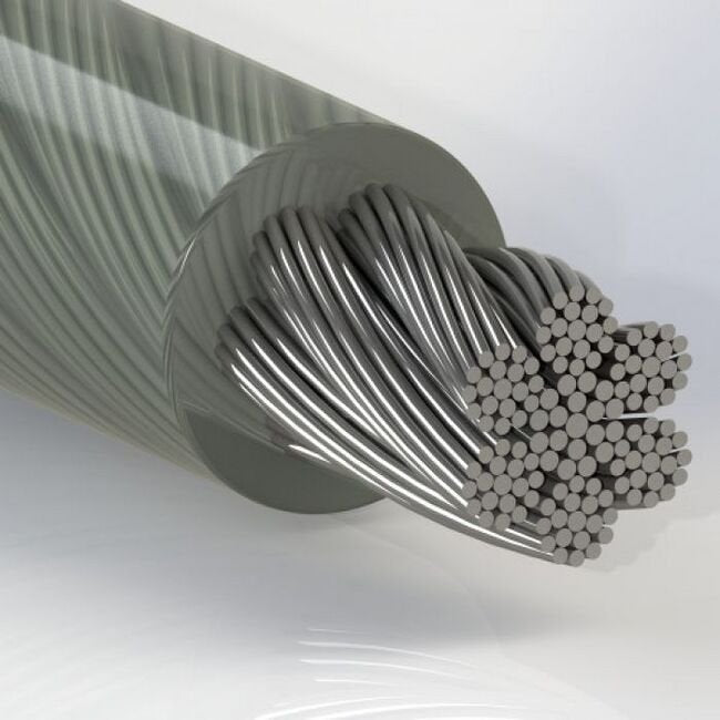 0.125 Inch (in) Coated Diameter Military Speciation (MS) Nylon Coated Stainless Steel Cable - Image 1