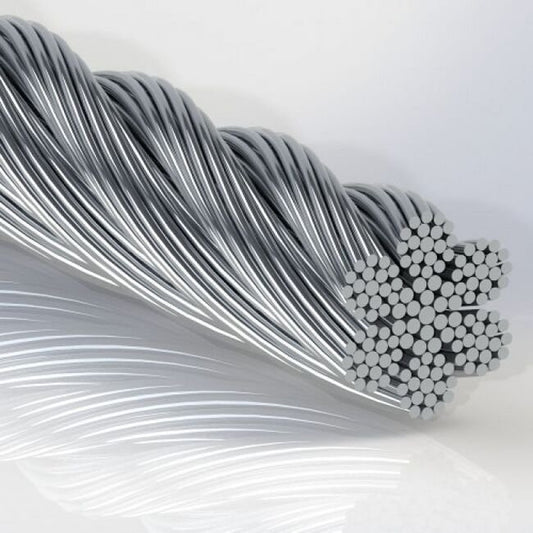 0.125 Inch (in) Nominal Cable Diameter Commercial Bare Galvanized Steel Cable - Image 1