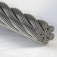 0.038 Inch (in) Nominal Cable Diameter Commercial Bare Stainless Steel Cable