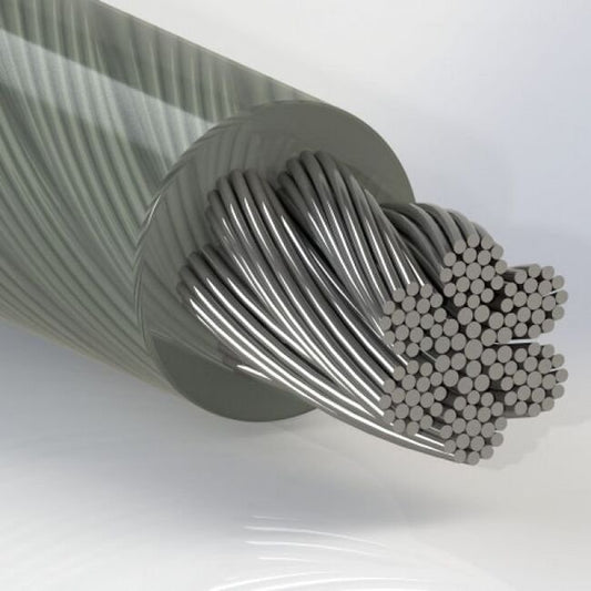 0.25 Inch (in) Coated Diameter Military Speciation (MS) Nylon Coated Stainless Steel Cable - Image 1