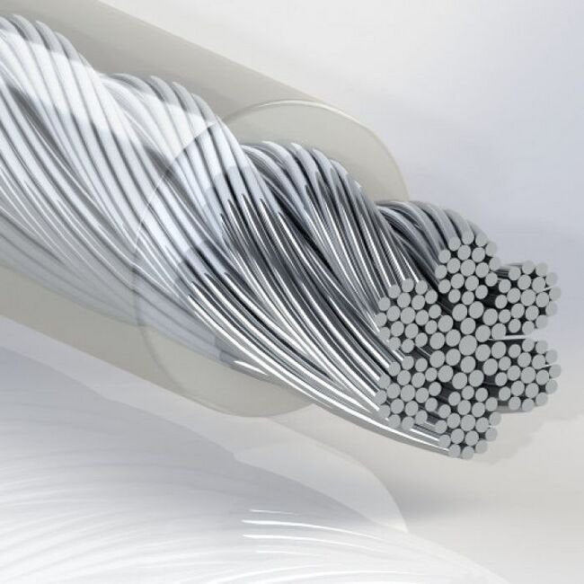 0.125 Inch (in) Coated Diameter Commercial Vinyl Coated Galvanized Steel Cable - Image 1