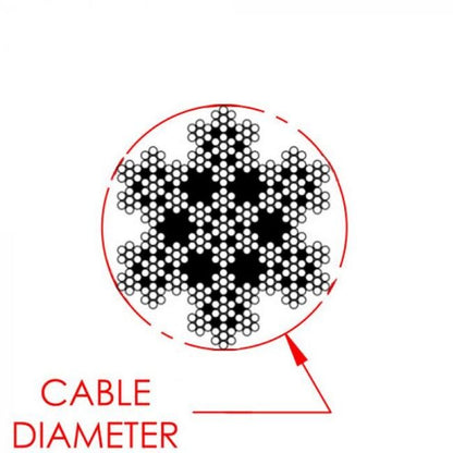 0.032 Inch (in) Nominal Cable Diameter 7 x 49 Commercial Bare Tungsten Cable - Image 2