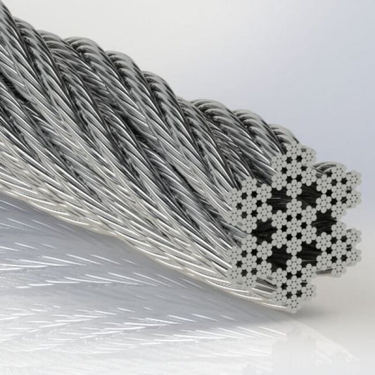 0.098 Inch (in) Nominal Cable Diameter 7 x 49 Commercial Bare Tungsten Cable - Image 1