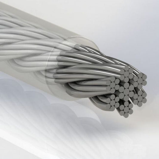 0.188 Inch (in) Coated Diameter Commercial Vinyl Coated Stainless Steel Cable - Image 1