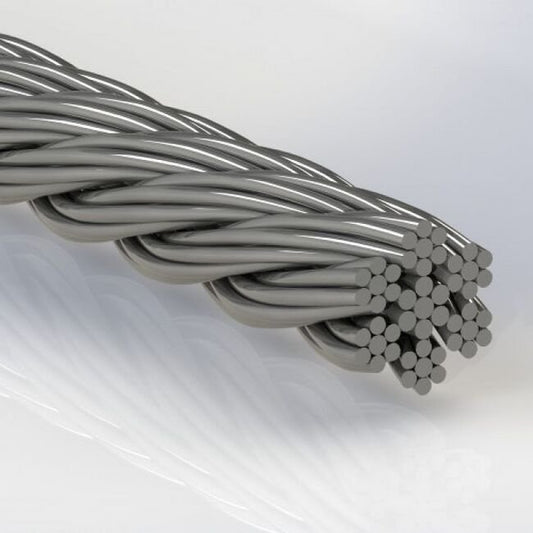 0.048 Inch (in) Nominal Cable Diameter 7 x 7 Military Speciation (MS) Bare Stainless Steel Cable - Image 1