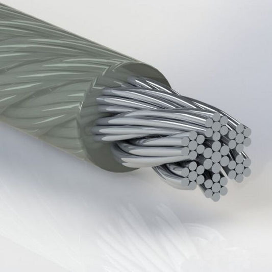 0.188 Inch (in) Coated Diameter Commercial Nylon Coated Galvanized Steel Cable - Image 1