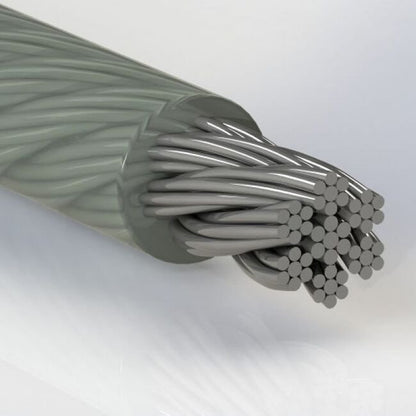 0.188 Inch (in) Coated Diameter Commercial Nylon Coated Stainless Steel Cable - Image 1
