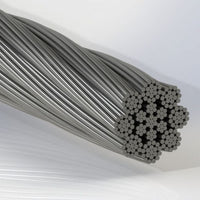0.038 Inch (in) Nominal Cable Diameter 7 x 7+8 (1 x 19) Commercial Bare Stainless Steel Cable