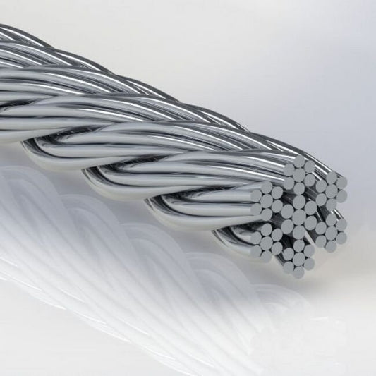 0.188 Inch (in) Nominal Cable Diameter 7 x 7 Commercial Bare Galvanized Steel Cable - Image 1