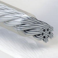 0.25 Inch (in) Coated Diameter Commercial Vinyl Coated Galvanized Steel Cable