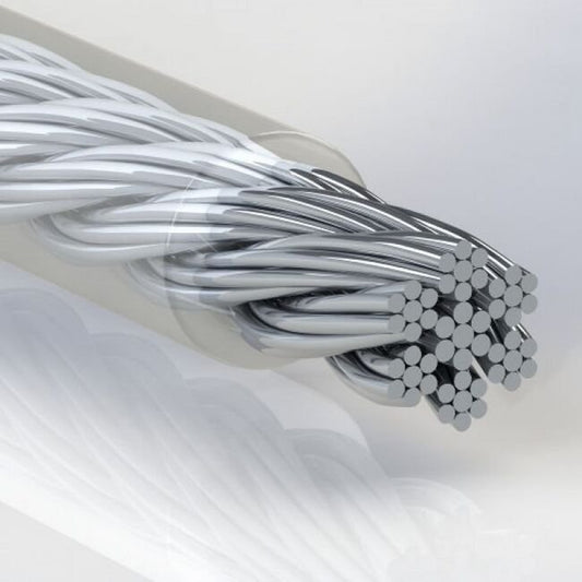 0.25 Inch (in) Coated Diameter Commercial Vinyl Coated Galvanized Steel Cable - Image 1