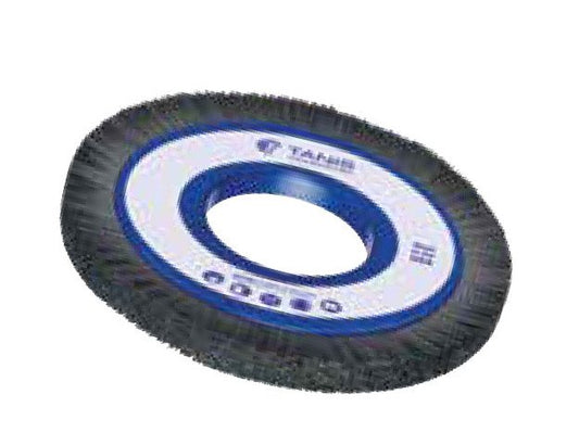 10" Silicon Carbide Abrasive Nylon Wheel Brush - 80 Grit - Image 1