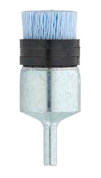 Tanis® CeramiX® 1in End Brush with Bridles, 80 Grit
