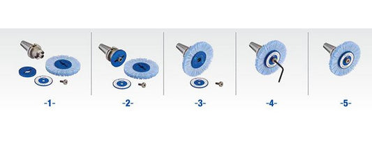 Tanis® CeramiX® 8in Abrasive Nylon Wheel Brush, 220 Grit - Image 1
