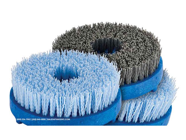 Fine Blanking Disc Brush - 320 Grit, 0.022" Filament, 25mm Trim Length - Image 1