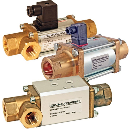 Brass Coaxial Valve - 2/2 Configuration - 24V Electric Actuator - Image 1