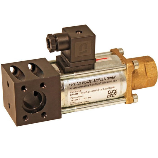 Brass Manifold Coaxial Valve - 2 Way, NPT Thread, 40 Bar, Pneumatic - Image 1