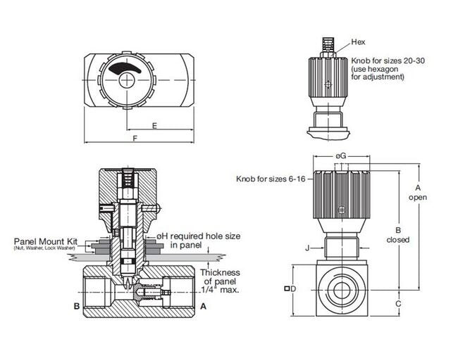 DRV-08 NPTF Flow Control Valve with Check - Image 2