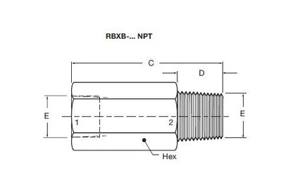 Hose Break Valve, HYDAC RBXB-NPT3/8-X-4GPM - Image 2