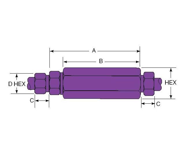 Duolok 7/8 inch Alloy 400 Tube Fitting Nuts - Image 2