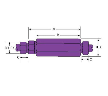 Duolok 7/8 inch Alloy 400 Tube Fitting Nuts - Image 2