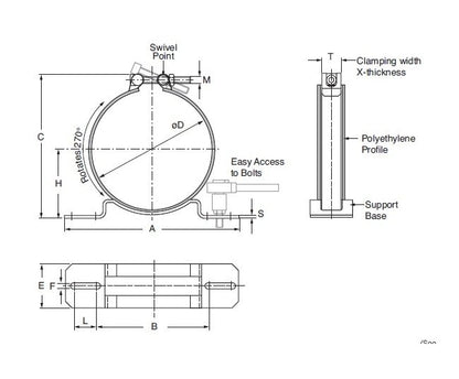 Swivel Bolt Clamp for Cylindrical Components - Image 3