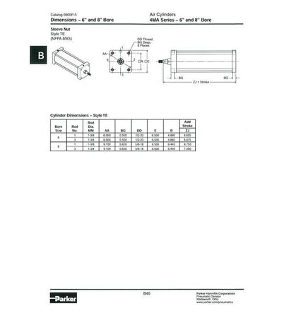6-Inch Bore Sleeve Nut for 4MA Series Air Cylinders - Image 2