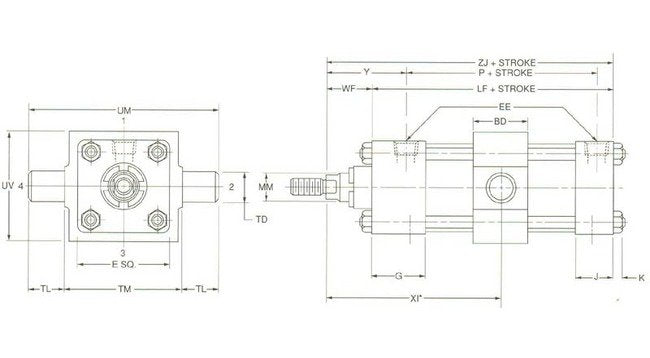 6" Intermediate Trunnion Mount for NFPA Air Cylinders - Image 2
