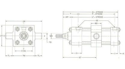 6" Intermediate Trunnion Mount for NFPA Air Cylinders - Image 2