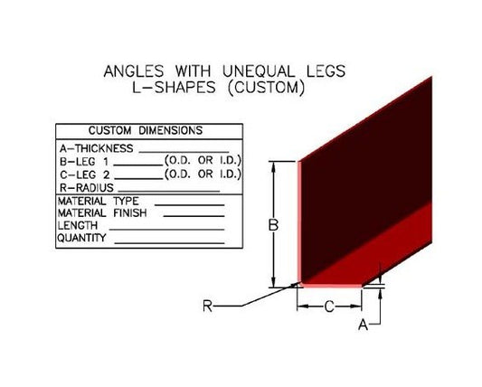 Custom L-Shaped Unequal Leg Angles - Image 1