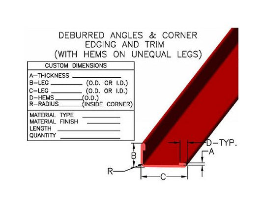 Deburred Metal Angles - Custom L-Shapes & Corner Edging - Image 1
