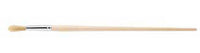 Tanis® #6 Round White Bristle Artist Brush - 1-1/4' Trim Length, 7' Overall Length