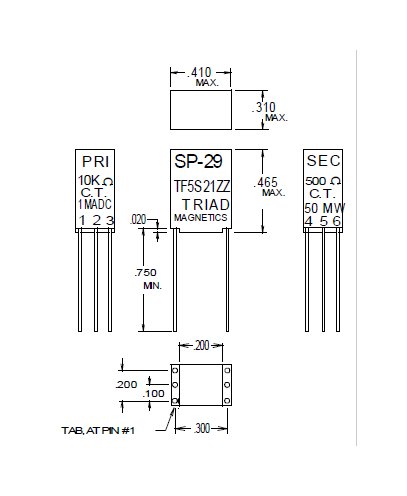 Miniature Impedance Matching Transformers - Red Spec - Image 1