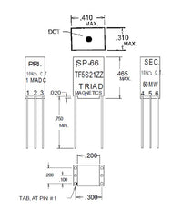 Red Spec Mini Audio Transformers