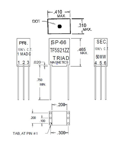 Red Spec Mini Audio Transformers - Image 1